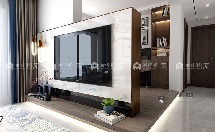 现代轻奢 167复式-空间效果图