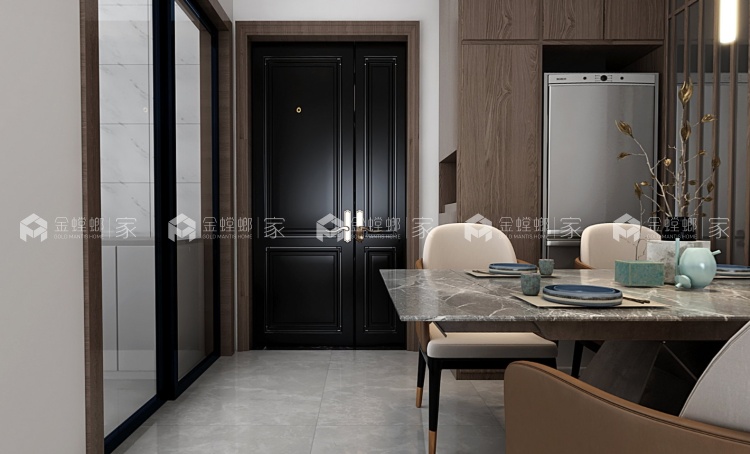 现代轻奢 167复式-空间效果图