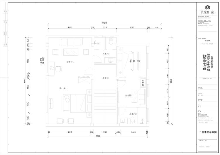 300平香巴拉庄园中式风格-平面布置图