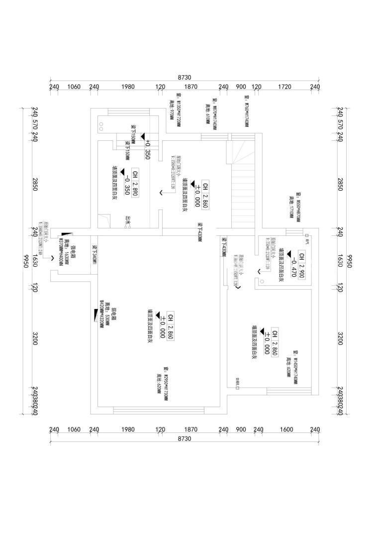 158平天空墅新中式风格-业主需求&原始结构图