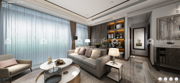 125平富力十号现代风格-高级灰的完美演绎-'全景图封面图'