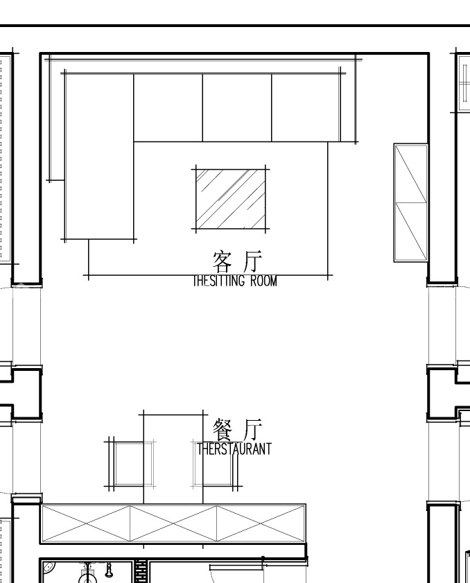 100平中心医院家属院简美风格-美宅一生-餐厅效果图及设计说明