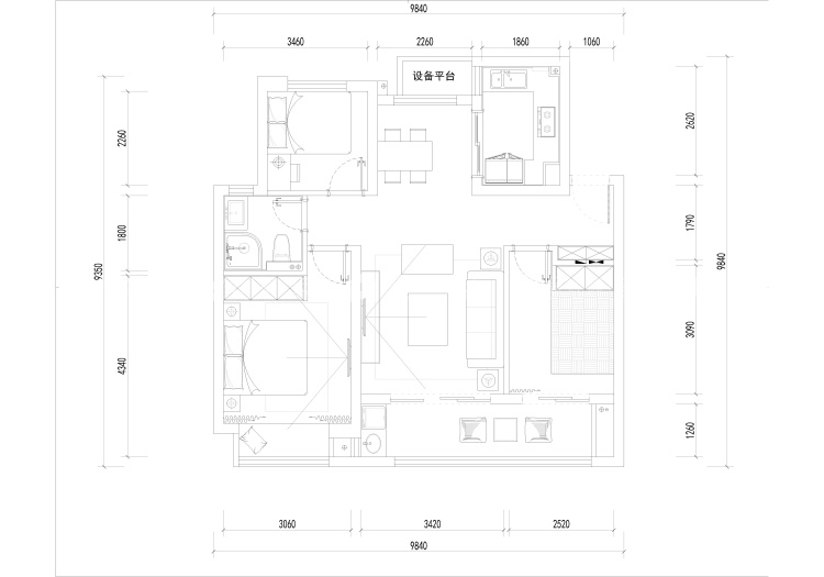 101平华发首府欧式风格-平面布置图