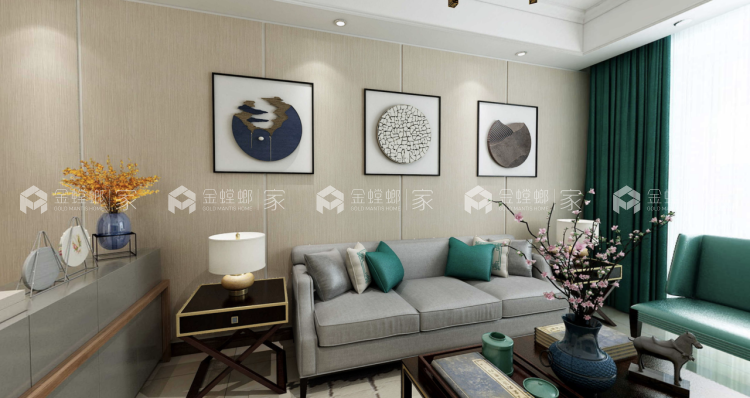 120平阳光城市花园现代风格-婚房-'全景图封面图'