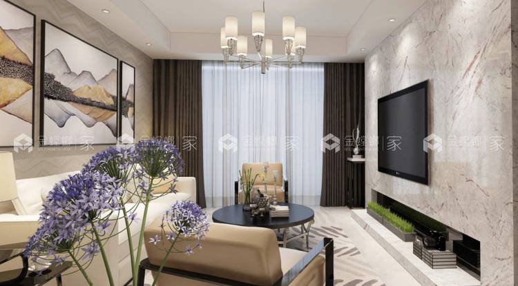 89平九龙仓碧玺简欧风格-婚房-'全景图封面图'