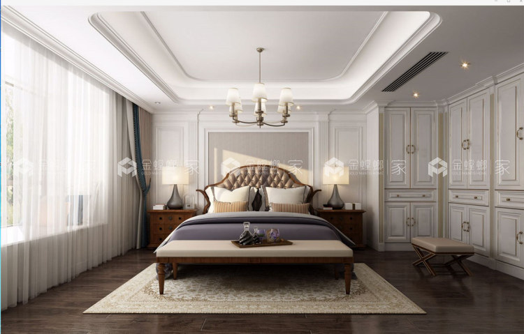 236平倚翠尚府美式风格-家的温度-空间效果图