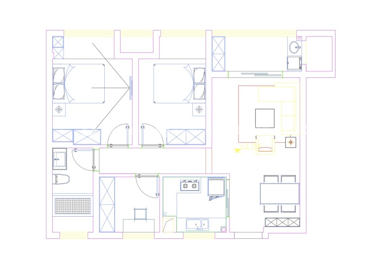 89平华润江南府现代风格-平面布置图
