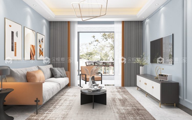 70平江南府北欧风格-清新优雅北欧风案例-'全景图封面图'