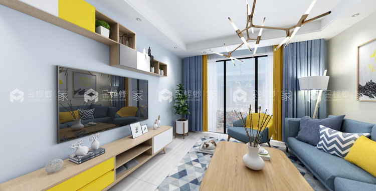 105平雅居乐北欧风格-别具一格的北欧风案例-'全景图封面图'