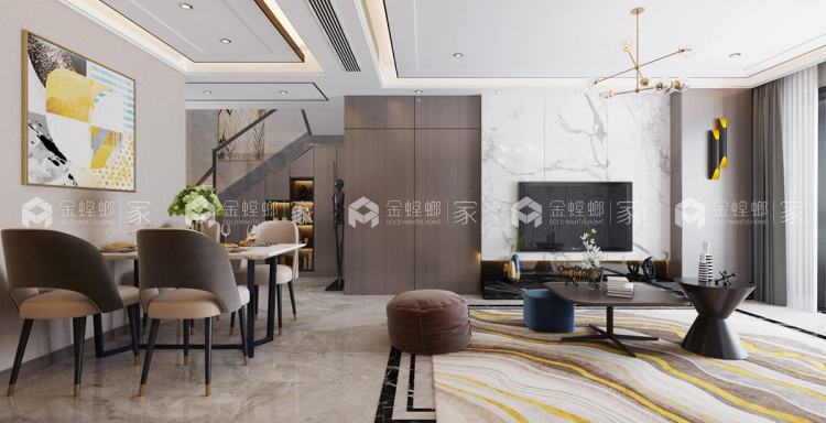 140平东方御园现代风格-精致轻奢双层洋房案例-'全景图封面图'