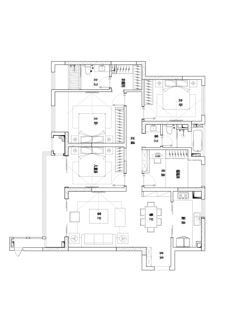 143平九龙仓碧玺美式风格-平面布置图