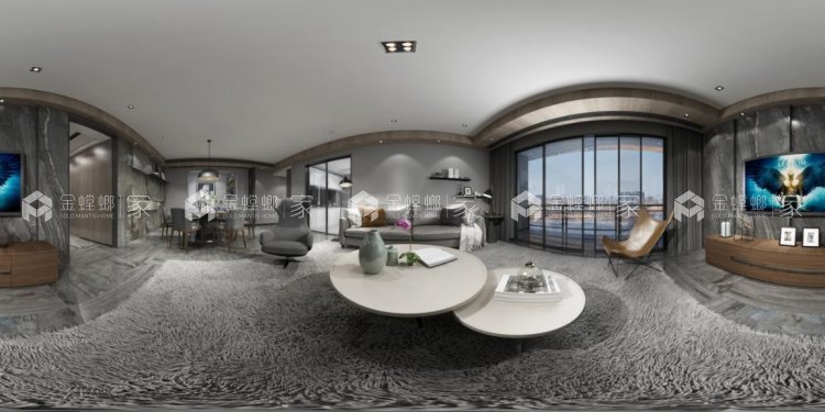 100平孔雀雅园北欧风格-'全景图封面图'