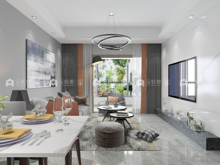 70平江南府现代风格-黑白灰格调案例-'全景图封面图'