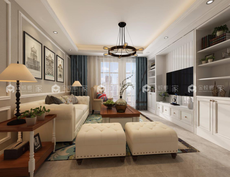 102平橡树湾简美风格-典雅美式案例-'全景图封面图'