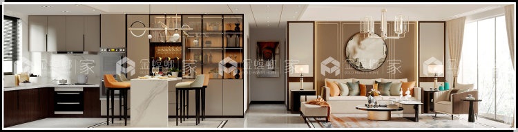 126平翠湖香山新中式风格-客厅效果图及设计说明