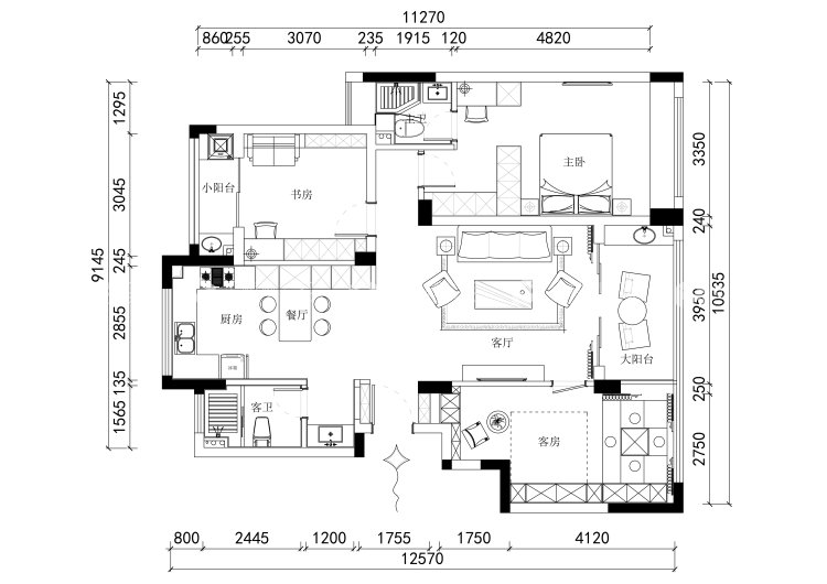 126平翠湖香山新中式风格-平面设计图及设计说明