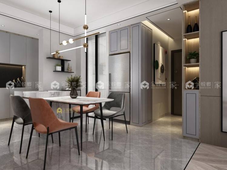 120平凯旋城现代风格-餐厅效果图及设计说明