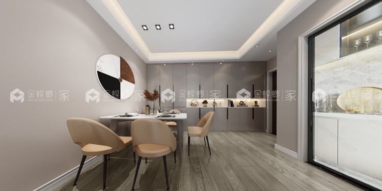 110平君悦湾现代风格-餐厅效果图及设计说明