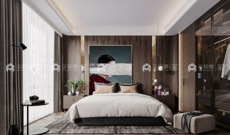 110平君悦湾现代风格-卧室效果图及设计说明