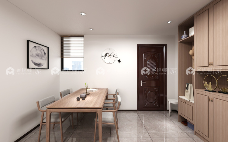 96平幸福里二期新中式风格-现代与古典的完美结合-空间效果图