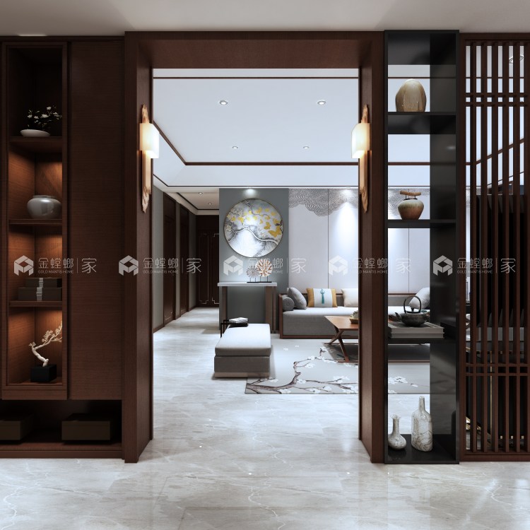 163平晋府壹号新中式风格-古色古香，别具一格的中式-空间效果图