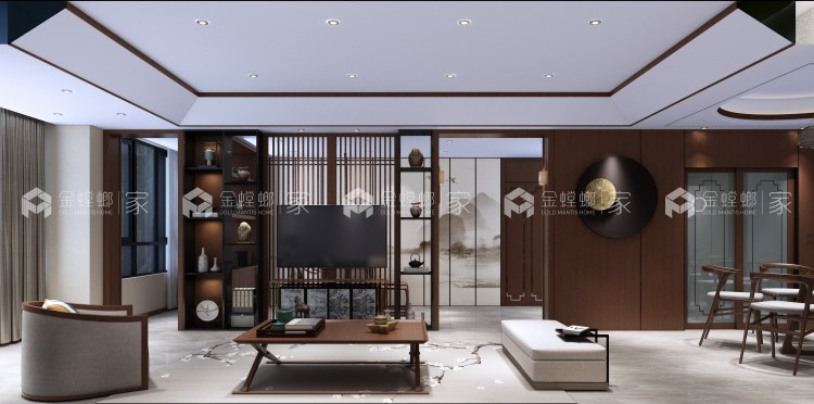 163平晋府壹号新中式风格-古色古香，别具一格的中式-空间效果图