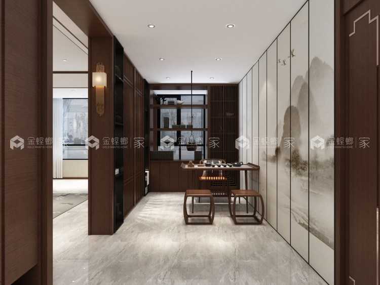 163平晋府壹号新中式风格-古色古香，别具一格的中式-空间效果图