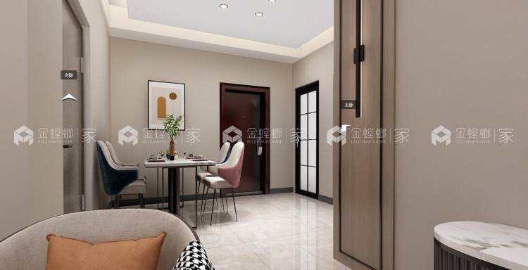 80平嘉州长卷现代风格-餐厅效果图及设计说明