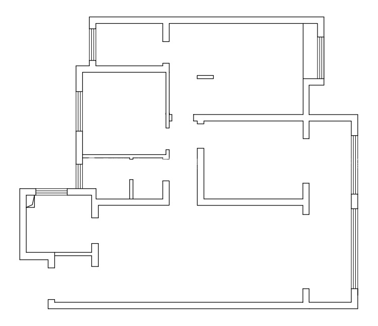 136平墨香居北欧风格-撷光而居-业主需求&原始结构图