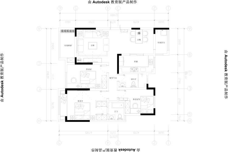 127平建业·公园里北欧风格-平面布置图