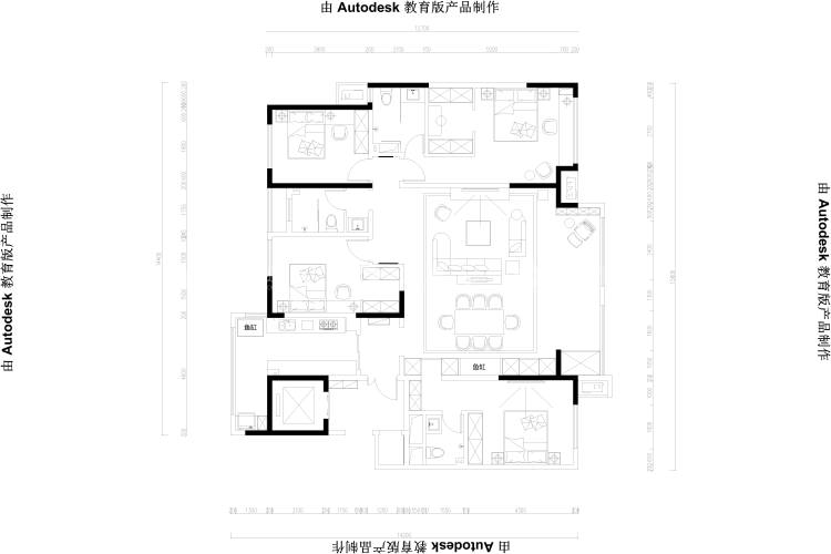 198平建业·公园里新中式风格-平面布置图