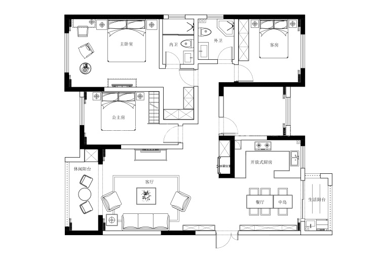 164平建业·公园里现代风格-平面布置图