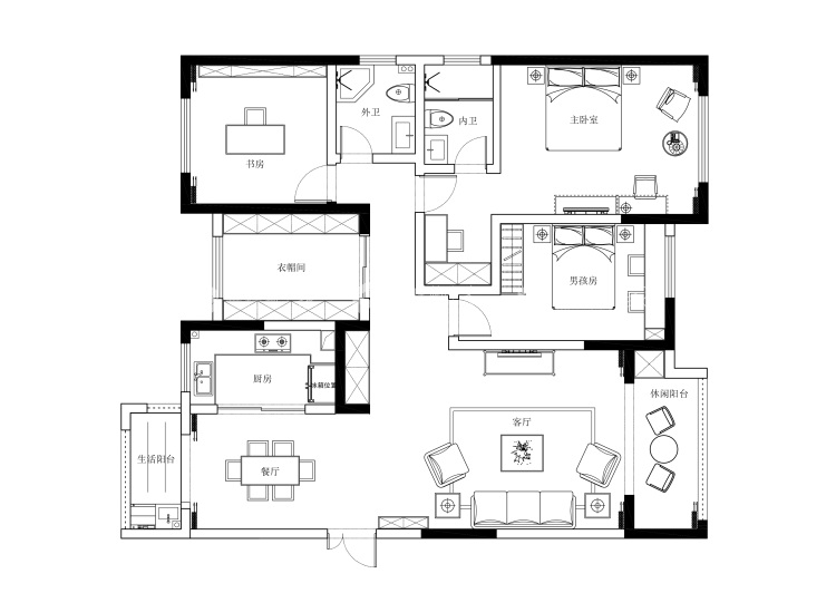 164建业·公园里新中式风格-平面布置图