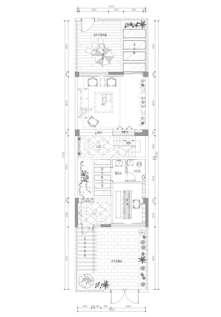 350平福蓉凰新中式风格-平面布置图