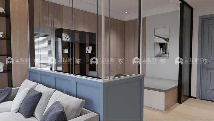 133平城邦花园现代风格-神秘蓝 撩拨着我的心-餐厅效果图及设计说明