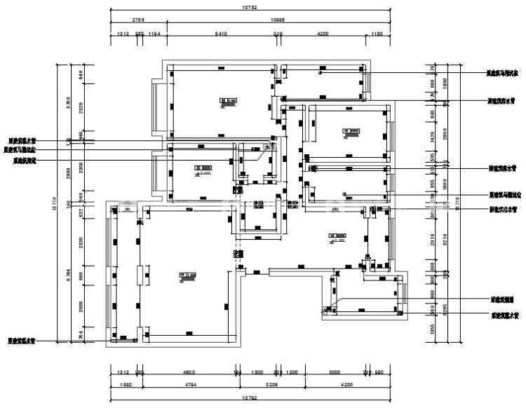 180平天地源大都会现代风格-业主需求&原始结构图