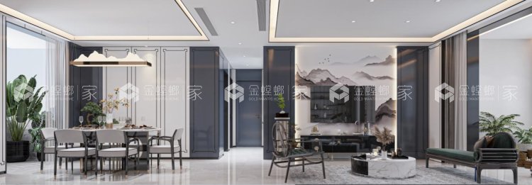 143平锦悦府新中式风格-空间效果图