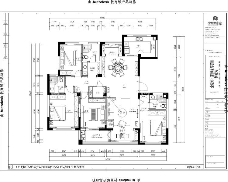 186平御龙湾欧式风格-平面布置图