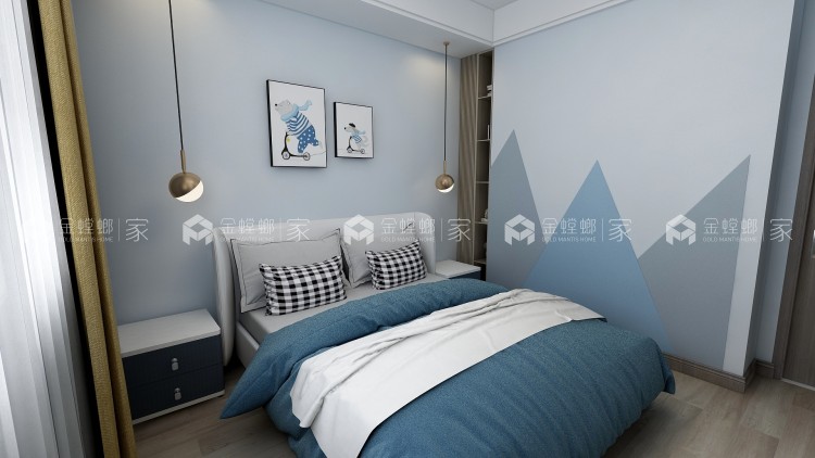 140平惠浦新世纪新中式风格-空间效果图