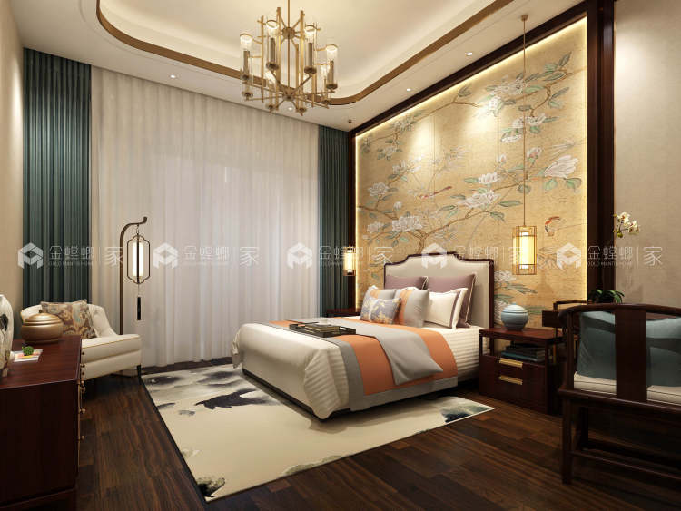 380平中信香樟墅新中式风格-空间效果图