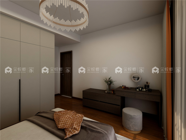 143平旭辉和庭现代风格-琴瑟和谐-卧室效果图及设计说明