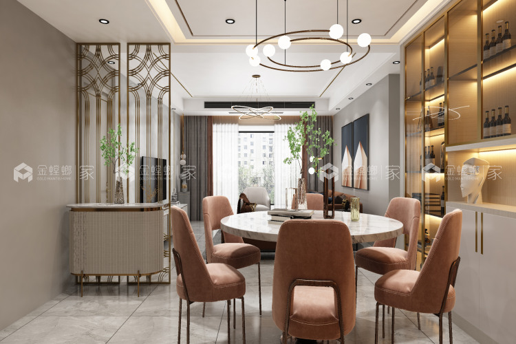 134平滨湖一号现代风格-柔美雅致，为你心动-空间效果图