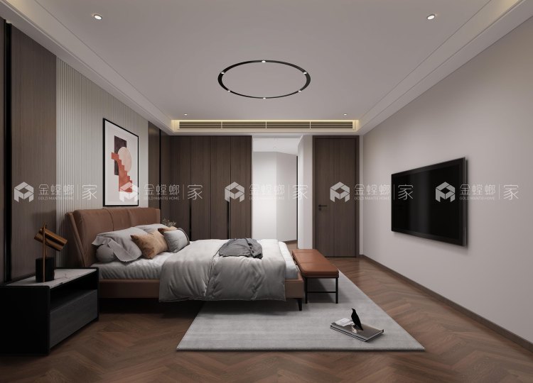 220平沁园现代风格-空间效果图