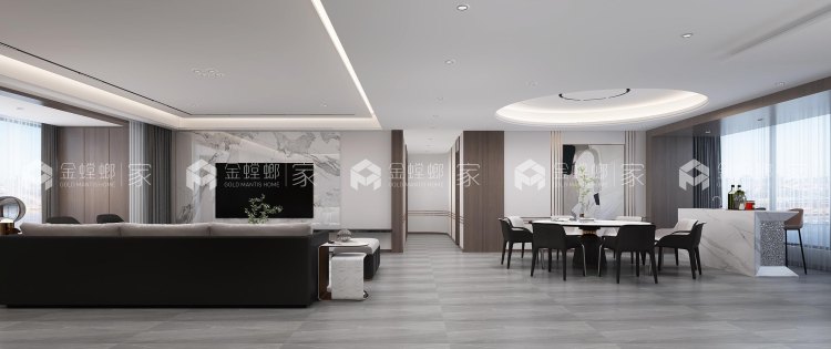 220平沁园现代风格-平面布置图