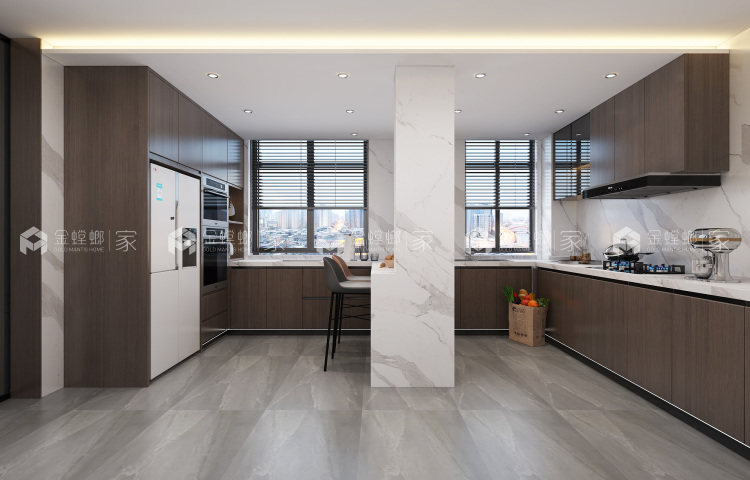 220平沁园现代风格-空间效果图