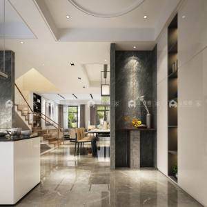 350平仰山墅现代风格-行云流水的简约--心动的感觉-空间效果图