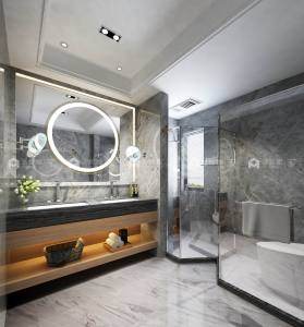 350平仰山墅现代风格-行云流水的简约--心动的感觉-空间效果图