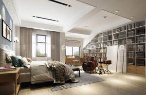 350平仰山墅现代风格-行云流水的简约--心动的感觉-空间效果图