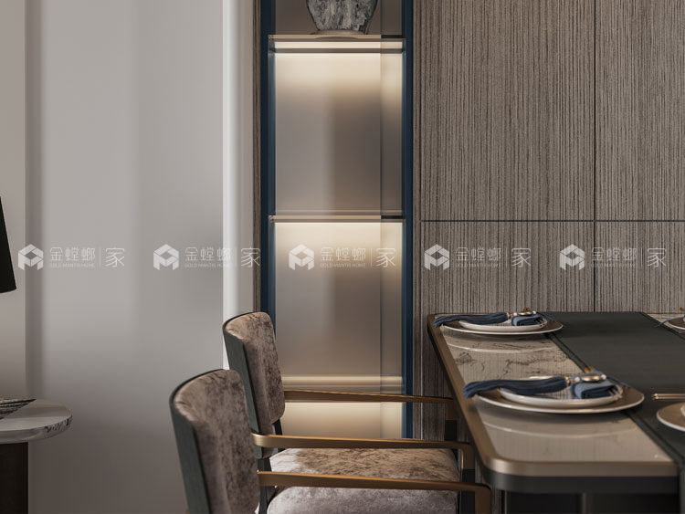 280平百悦新园新中式风格-方寸之间 皆是雅韵-餐厅效果图及设计说明