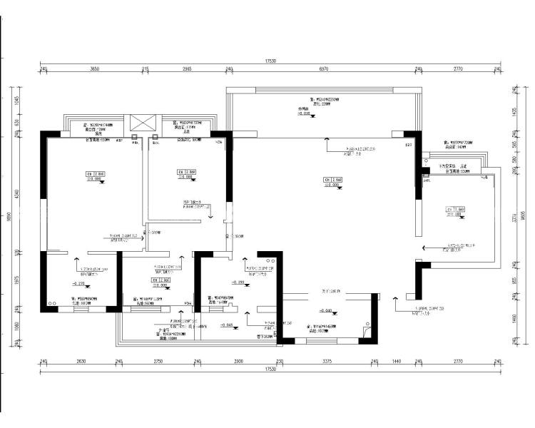 148平领地澜山法式风格-业主需求&原始结构图